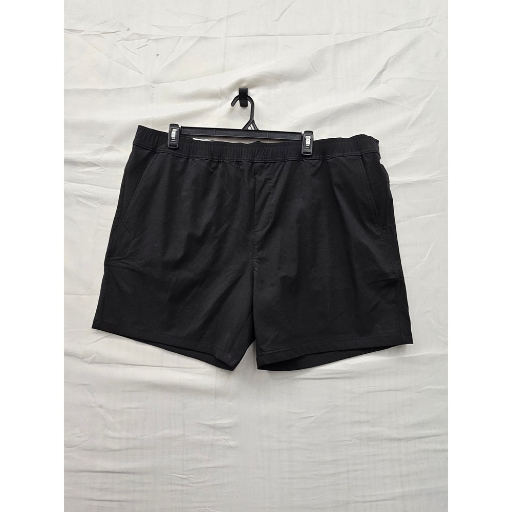 Member's Mark Mens Pull On‎ Shorts Black Poly Blend Athletic Size 3XL